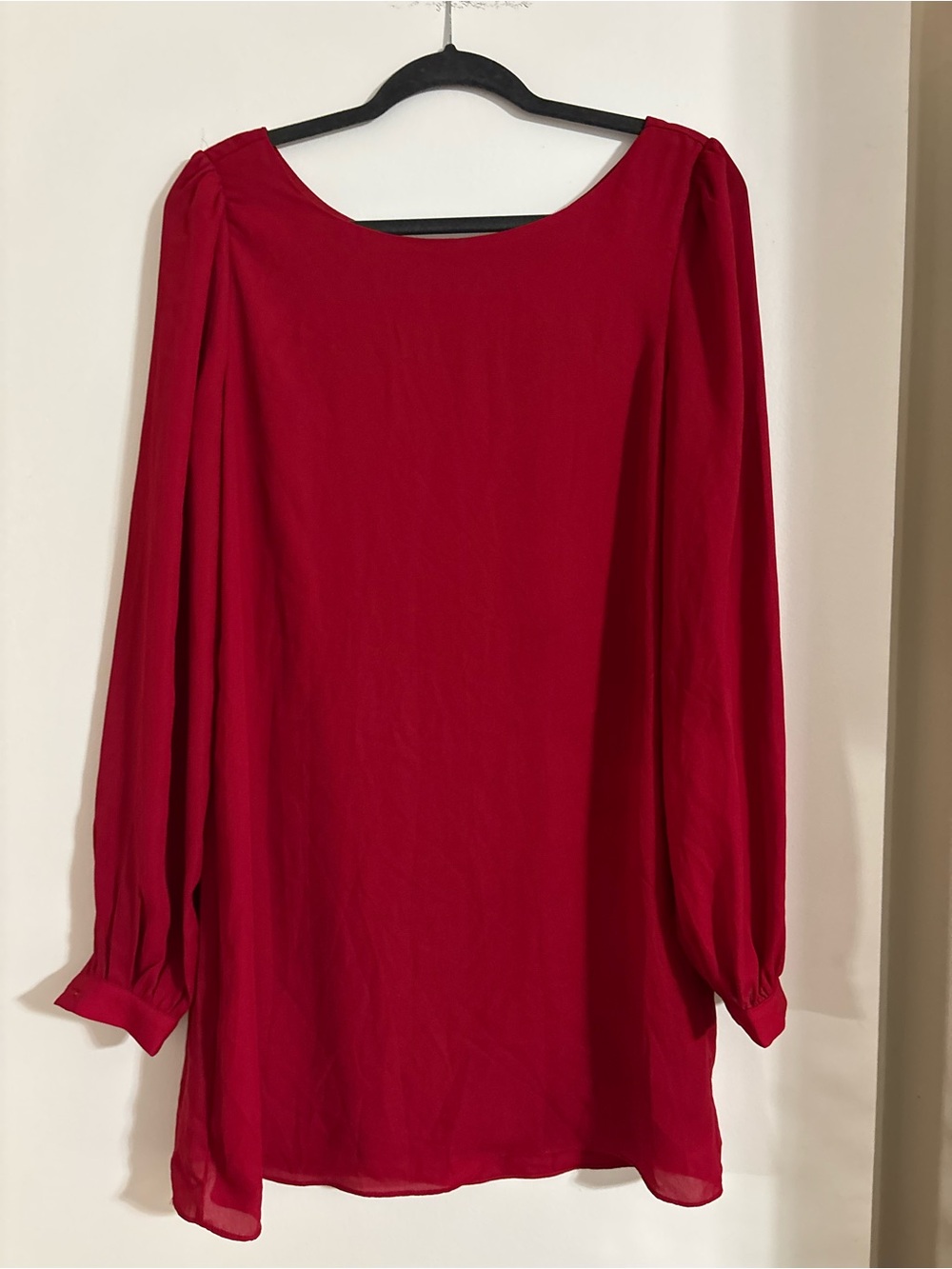 Lulu's Crimson Long-Sleeve Tunic Top